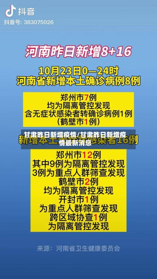 甘肃昨日新增疫情/甘肃昨日新增疫情最新消息