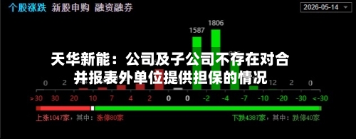 天华新能：公司及子公司不存在对合并报表外单位提供担保的情况