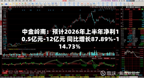 中金岭南：预计2026年上半年净利10.5亿元-12亿元 同比增长87.89%-114.73%