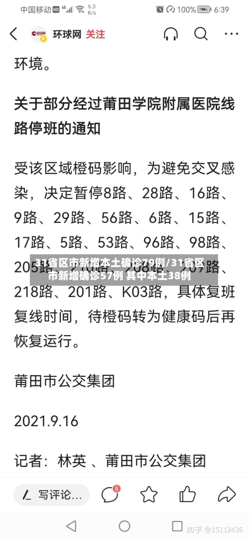 31省区市新增本土确诊79例/31省区市新增确诊57例 其中本土38例-第2张图片