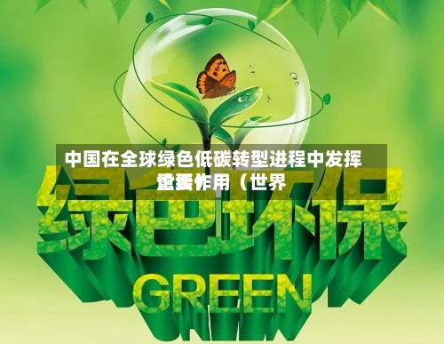 中国在全球绿色低碳转型进程中发挥重要作用（世界论坛）