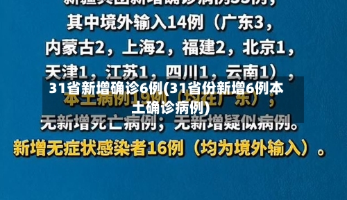 31省新增确诊6例(31省份新增6例本土确诊病例)-第2张图片