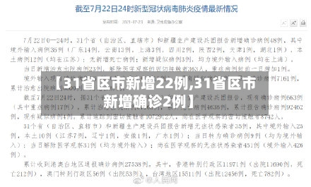 【31省区市新增22例,31省区市新增确诊2例】-第3张图片