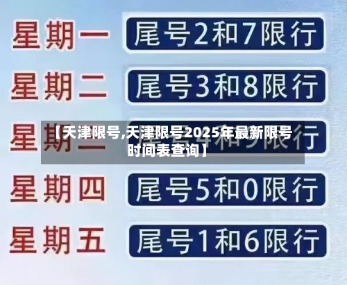 【天津限号,天津限号2025年最新限号时间表查询】-第3张图片