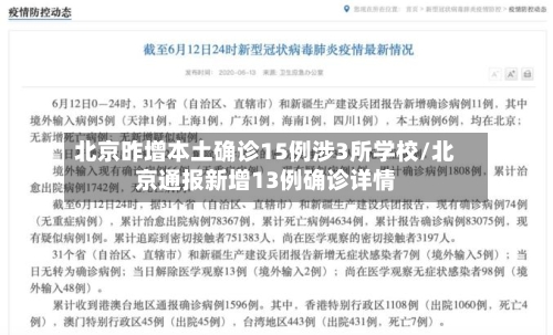 北京昨增本土确诊15例涉3所学校/北京通报新增13例确诊详情-第3张图片