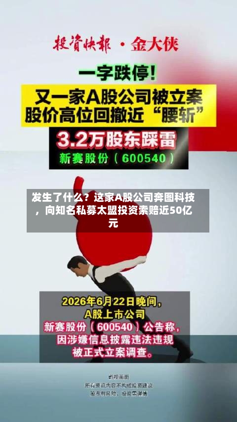 发生了什么？这家A股公司奔图科技，向知名私募太盟投资索赔近50亿元