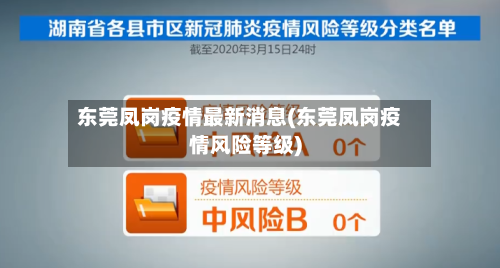 东莞凤岗疫情最新消息(东莞凤岗疫情风险等级)-第2张图片