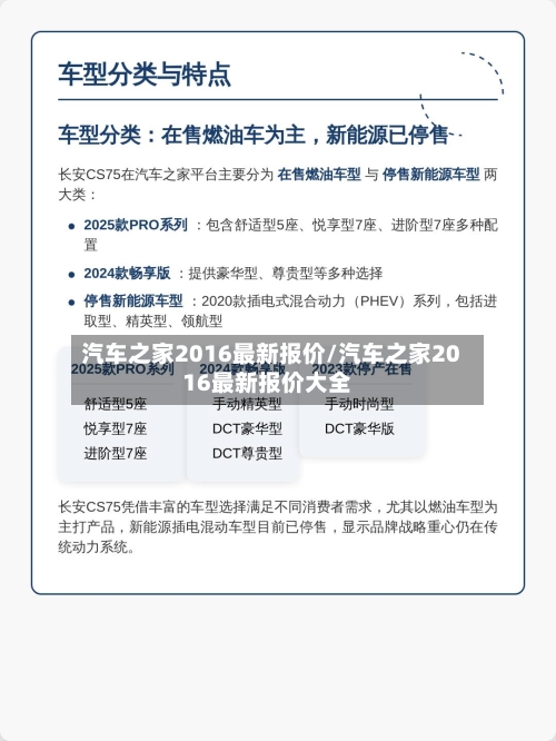 汽车之家2016最新报价/汽车之家2016最新报价大全