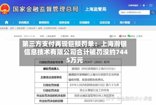 第三方支付再现巨额罚单:上海瀚银信息技术有限公司合计被罚没约7445万元-第2张图片