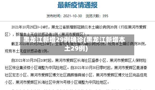 黑龙江新增29例确诊(黑龙江新增本土29例)-第2张图片