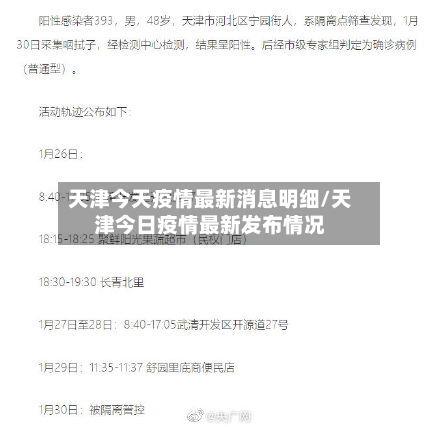 天津今天疫情最新消息明细/天津今日疫情最新发布情况-第2张图片