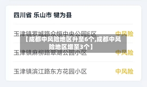 【成都中风险地区升至6个,成都中风险地区增至3个】-第2张图片