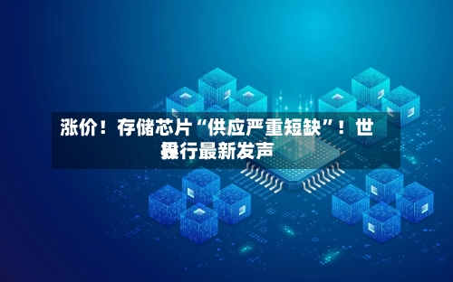 涨价！存储芯片“供应严重短缺”！世界投行最新发声-第3张图片