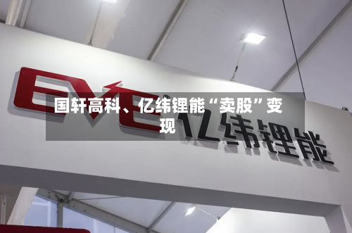 国轩高科、亿纬锂能“卖股”变现-第3张图片