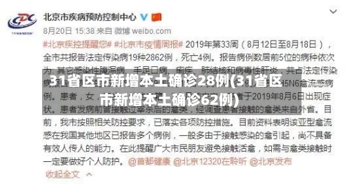 31省区市新增本土确诊28例(31省区市新增本土确诊62例)