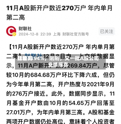 比较高预增1194%，刚刚，又一批A股公司业绩报喜-第2张图片