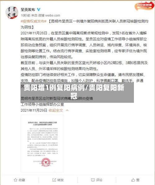 贵阳增1例复阳病例/贵阳复阳新冠-第2张图片