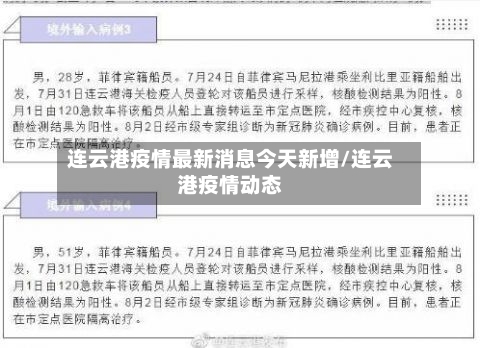 连云港疫情最新消息今天新增/连云港疫情动态