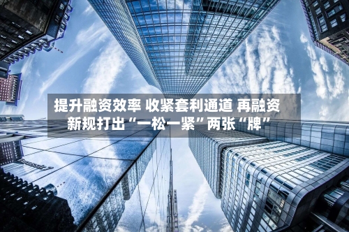 提升融资效率 收紧套利通道 再融资新规打出“一松一紧”两张“牌	”-第2张图片