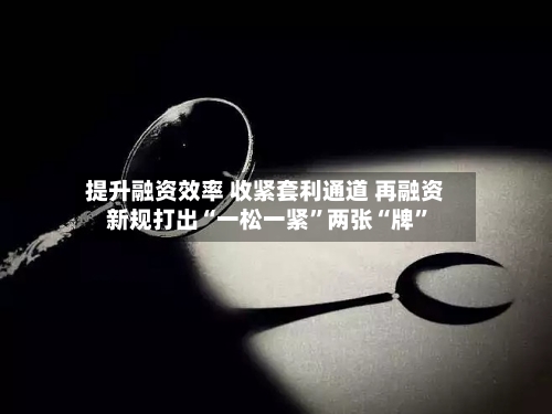 提升融资效率 收紧套利通道 再融资新规打出“一松一紧”两张“牌”-第3张图片