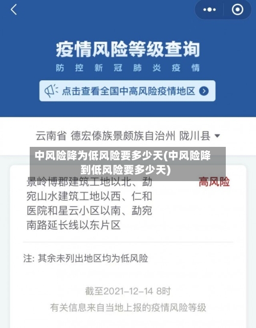 中风险降为低风险要多少天(中风险降到低风险要多少天)