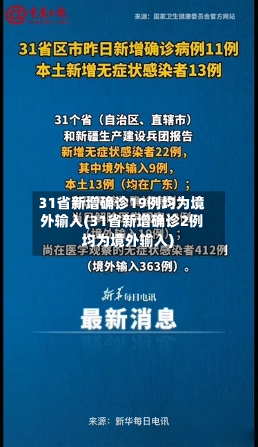 31省新增确诊19例均为境外输入(31省新增确诊2例 均为境外输入)
