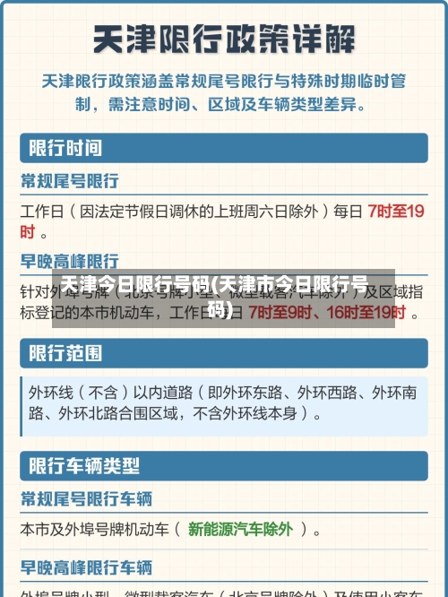 天津今日限行号码(天津市今日限行号码)-第2张图片