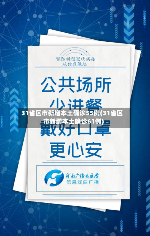 31省区市新增本土确诊55例(31省区市新增本土确诊61例)