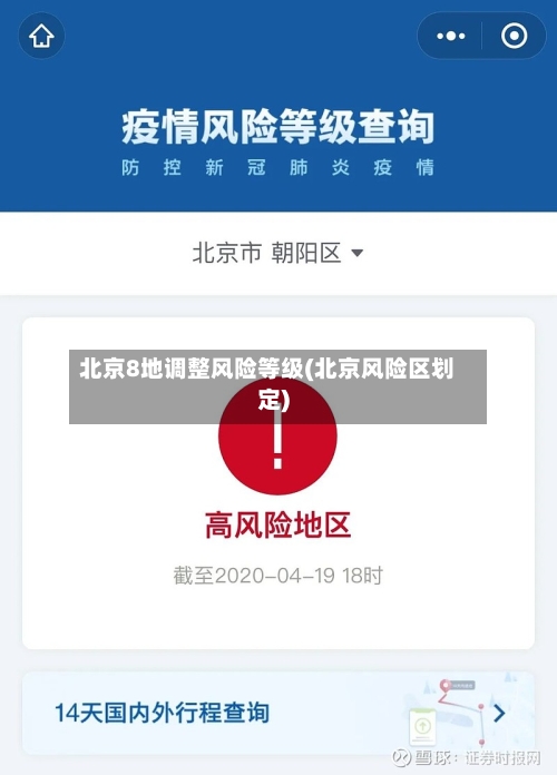 北京8地调整风险等级(北京风险区划定)