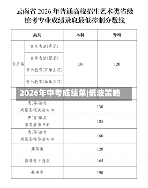 2026年中考成绩单|低波策略