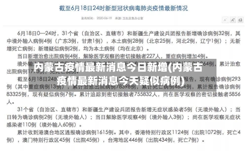 内蒙古疫情最新消息今日新增(内蒙古疫情最新消息今天疑似病例)-第3张图片