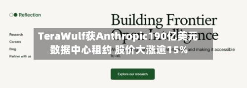 TeraWulf获Anthropic190亿美元数据中心租约 股价大涨逾15%-第2张图片
