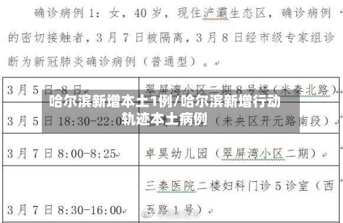 哈尔滨新增本土1例/哈尔滨新增行动轨迹本土病例-第2张图片