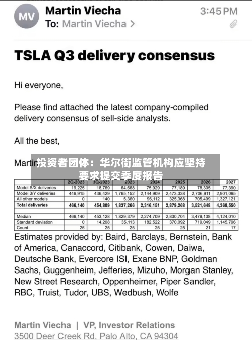 投资者团体：华尔街监管机构应坚持要求提交季度报告-第2张图片