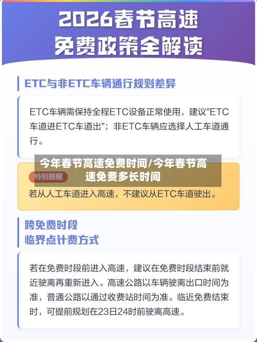 今年春节高速免费时间/今年春节高速免费多长时间