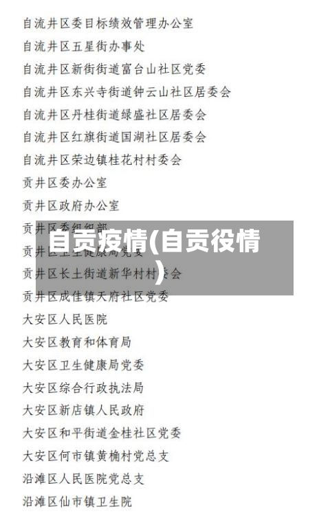 自贡疫情(自贡役情)-第3张图片