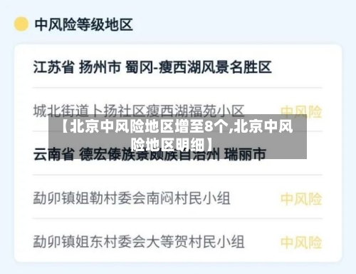 【北京中风险地区增至8个,北京中风险地区明细】