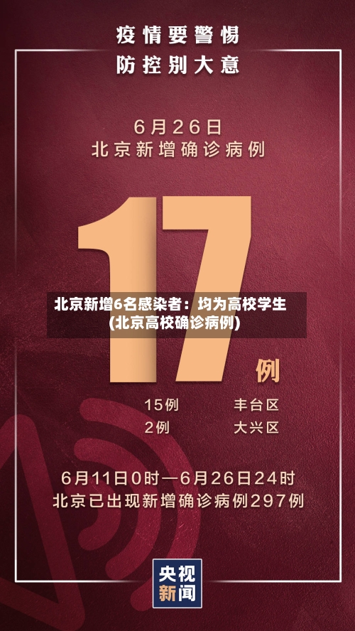 北京新增6名感染者：均为高校学生(北京高校确诊病例)