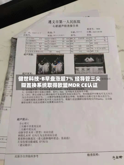 健世科技-B早盘涨超7% 经导管三尖瓣置换系统取得欧盟MDR CE认证