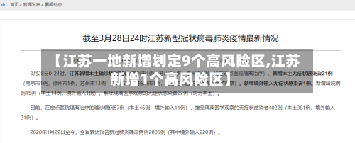 【江苏一地新增划定9个高风险区,江苏新增1个高风险区】-第2张图片