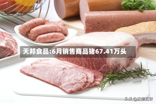 天邦食品:6月销售商品猪67.41万头