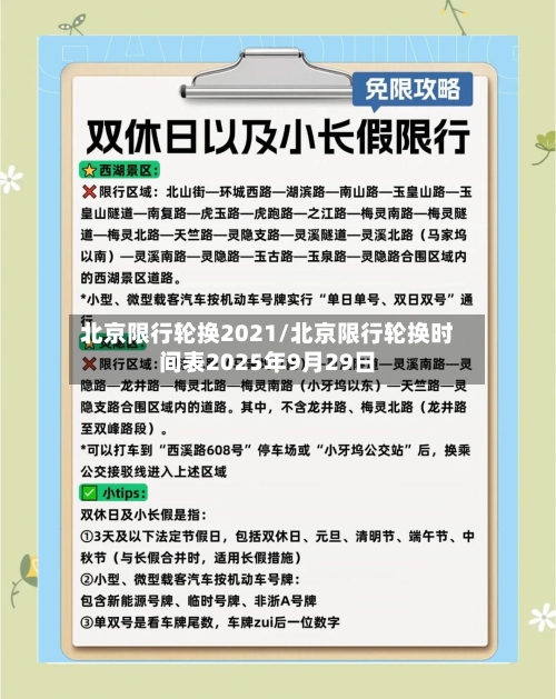 北京限行轮换2021/北京限行轮换时间表2025年9月29日