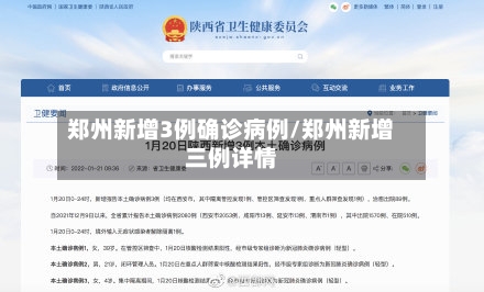 郑州新增3例确诊病例/郑州新增三例详情