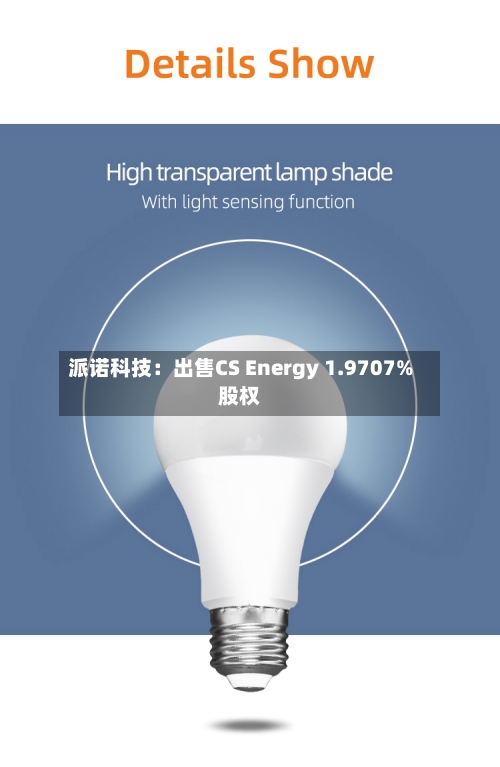 派诺科技：出售CS Energy 1.9707%股权-第2张图片