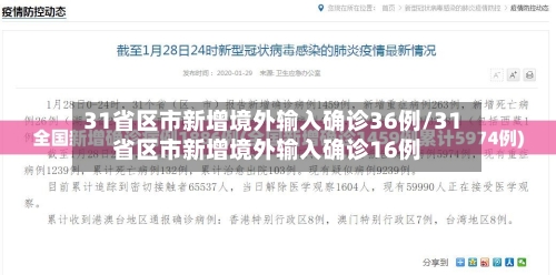 31省区市新增境外输入确诊36例/31省区市新增境外输入确诊16例