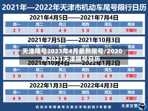 天津限号2023年4月最新限号/2020年2021天津限号日历