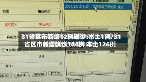 31省区市新增12例确诊:本土1例/31省区市新增确诊144例 本土126例-第3张图片