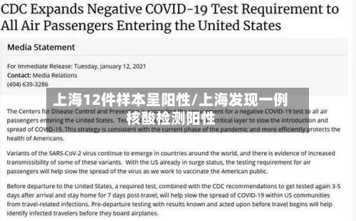 上海12件样本呈阳性/上海发现一例核酸检测阳性-第2张图片