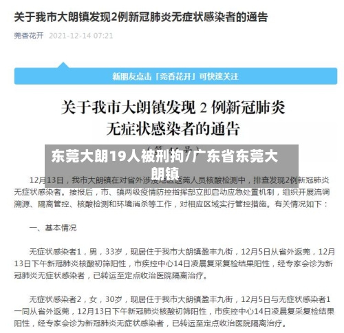 东莞大朗19人被刑拘/广东省东莞大朗镇