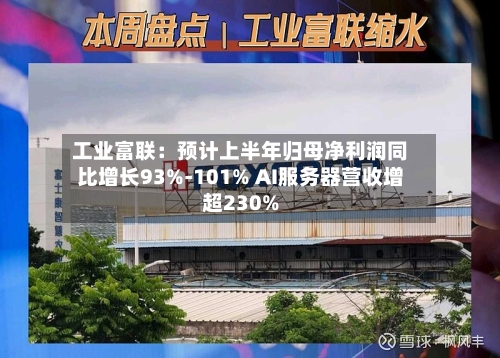 工业富联：预计上半年归母净利润同比增长93%-101% AI服务器营收增超230%-第2张图片